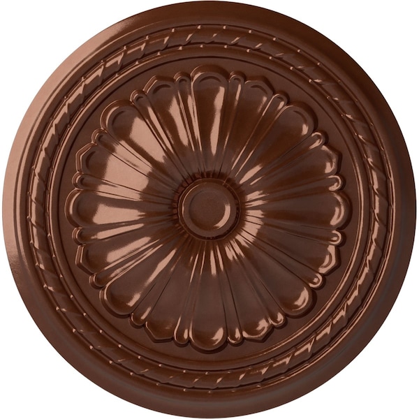 Ekena Millwork Alexa Ceiling Medallion (Fits Canopies up to 2 7/8"), Hand-Painted Copper Penny, 20 1/2"OD x 1 7/8"P CM20ALCPS - main